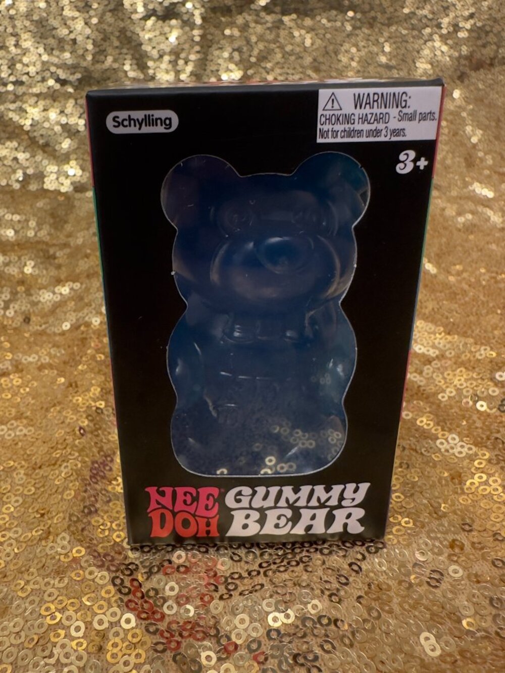 Schylling NeeDoh Gummy Bear Squishy Blue Authentic Brand New-Factory Sealed